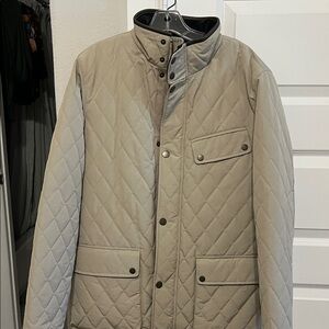 Brooks Brothers Men's Beige Quilted Puffer Jacket